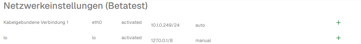 Netzwerkeinstellungen